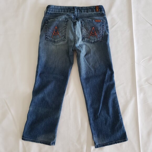 7 for All Mankind Crop "A" Pocket Jeans SZ 25 - Picture 5 of 8